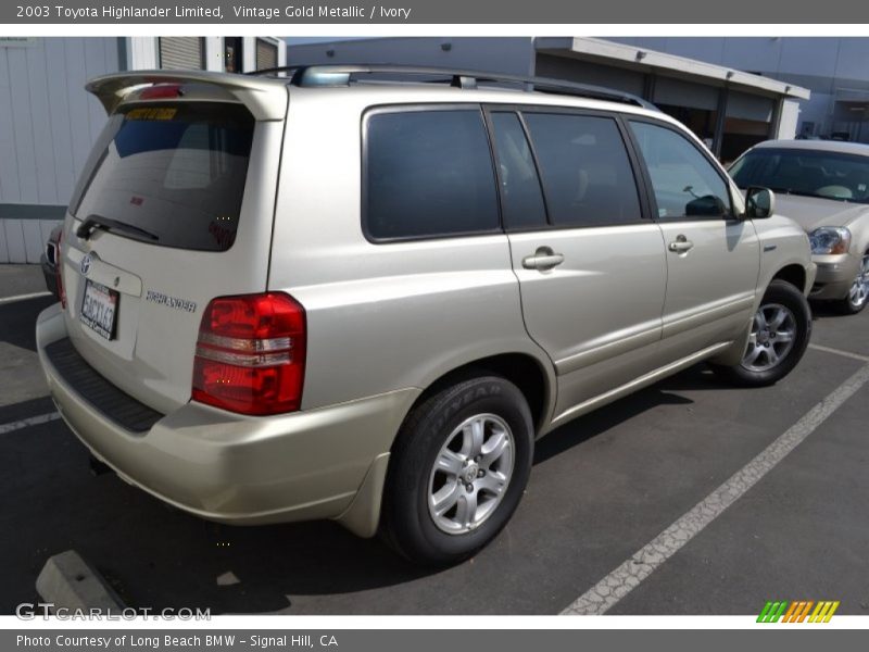 Vintage Gold Metallic / Ivory 2003 Toyota Highlander Limited
