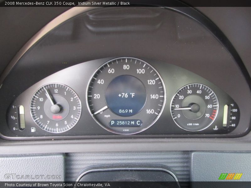 Iridium Silver Metallic / Black 2008 Mercedes-Benz CLK 350 Coupe