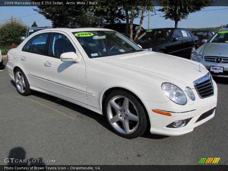 Arctic White / Black 2009 Mercedes-Benz E 350 Sedan
