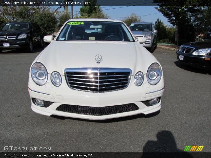 Arctic White / Black 2009 Mercedes-Benz E 350 Sedan