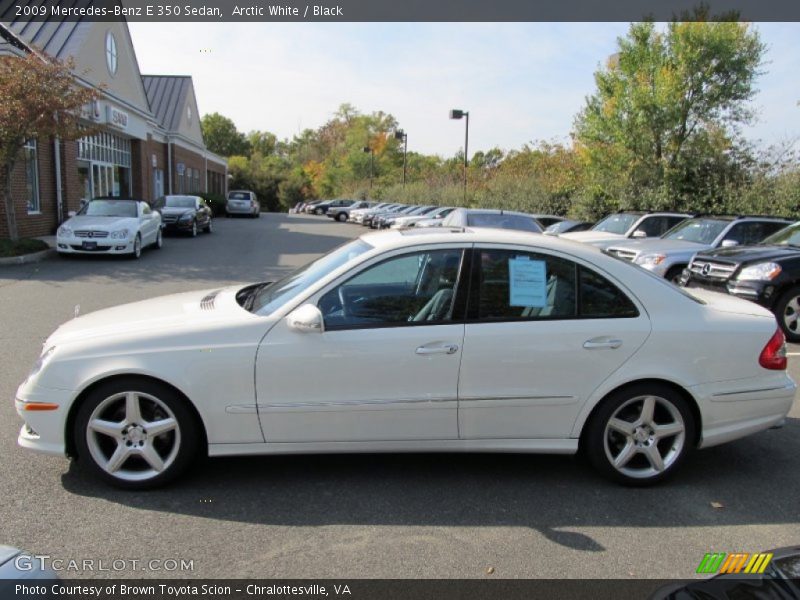 Arctic White / Black 2009 Mercedes-Benz E 350 Sedan