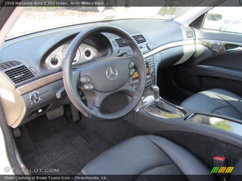 Arctic White / Black 2009 Mercedes-Benz E 350 Sedan