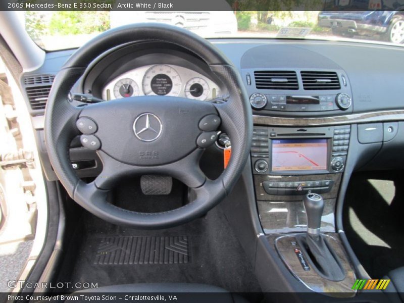 Arctic White / Black 2009 Mercedes-Benz E 350 Sedan