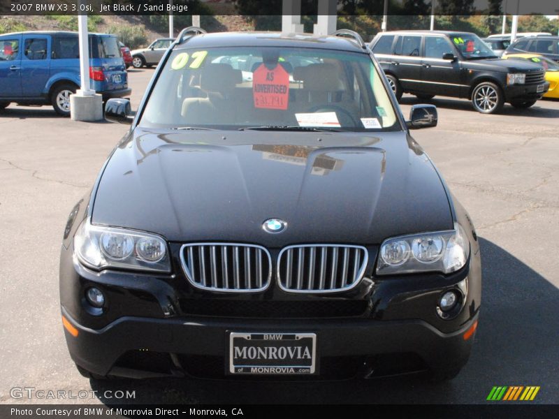 Jet Black / Sand Beige 2007 BMW X3 3.0si