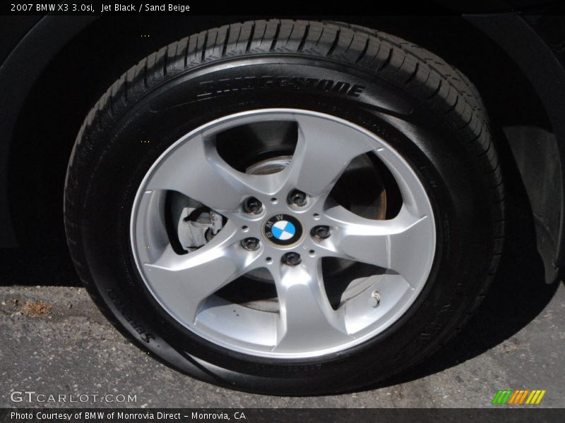 Jet Black / Sand Beige 2007 BMW X3 3.0si