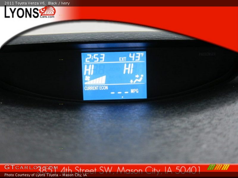 Black / Ivory 2011 Toyota Venza V6