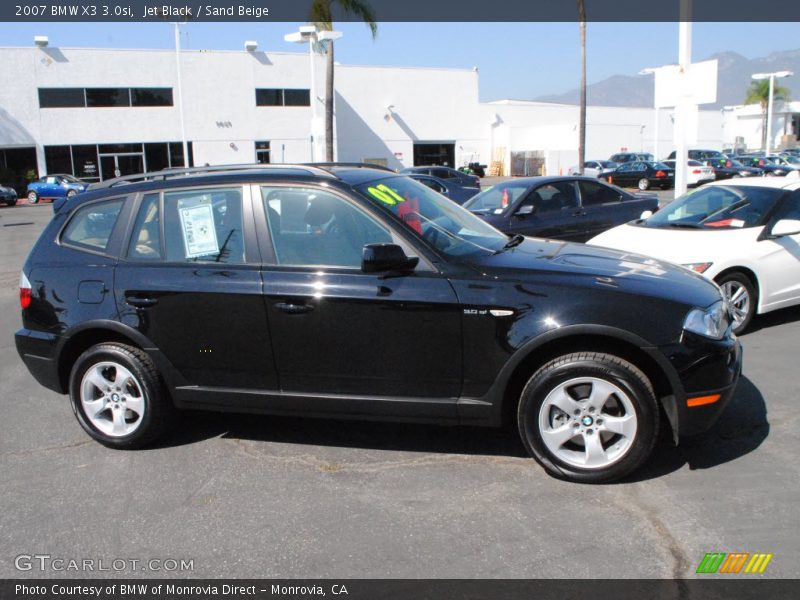 Jet Black / Sand Beige 2007 BMW X3 3.0si