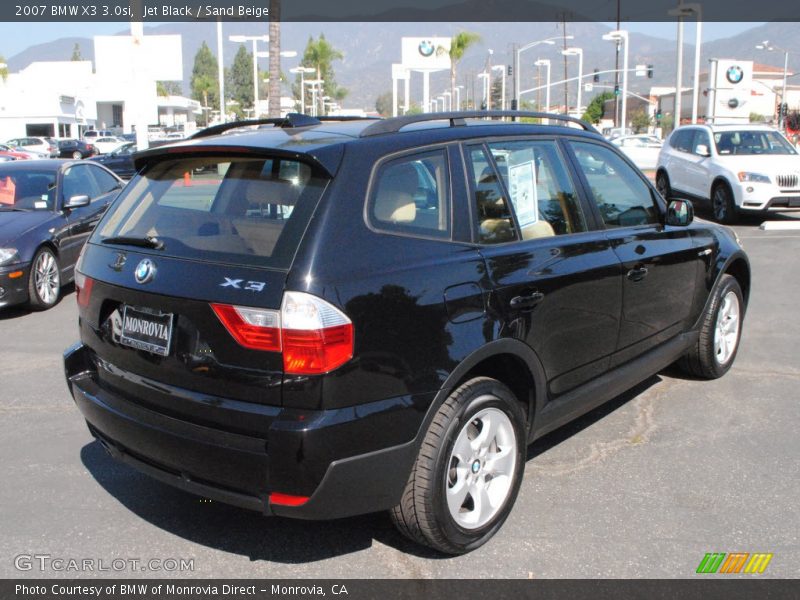 Jet Black / Sand Beige 2007 BMW X3 3.0si