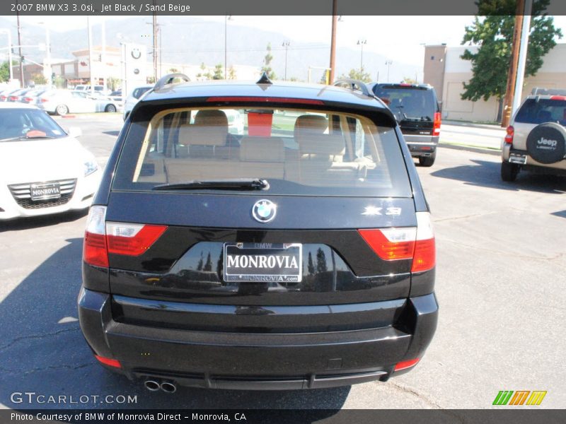 Jet Black / Sand Beige 2007 BMW X3 3.0si