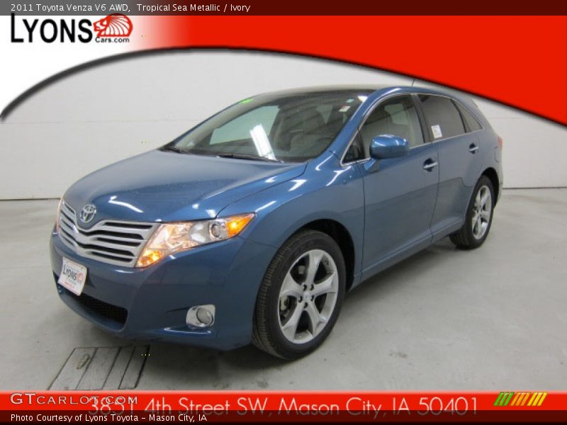 Tropical Sea Metallic / Ivory 2011 Toyota Venza V6 AWD