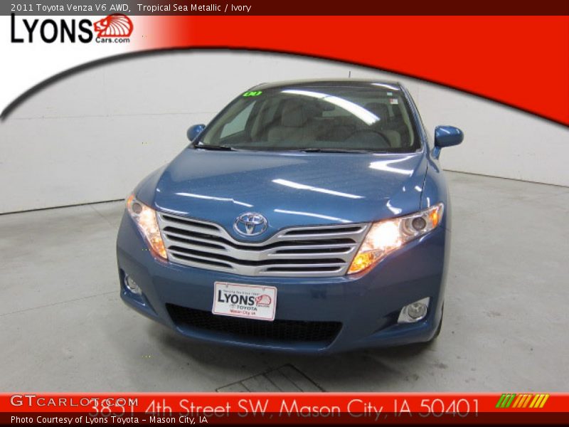 Tropical Sea Metallic / Ivory 2011 Toyota Venza V6 AWD