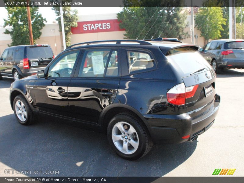 Jet Black / Sand Beige 2007 BMW X3 3.0si