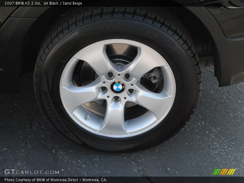 Jet Black / Sand Beige 2007 BMW X3 3.0si