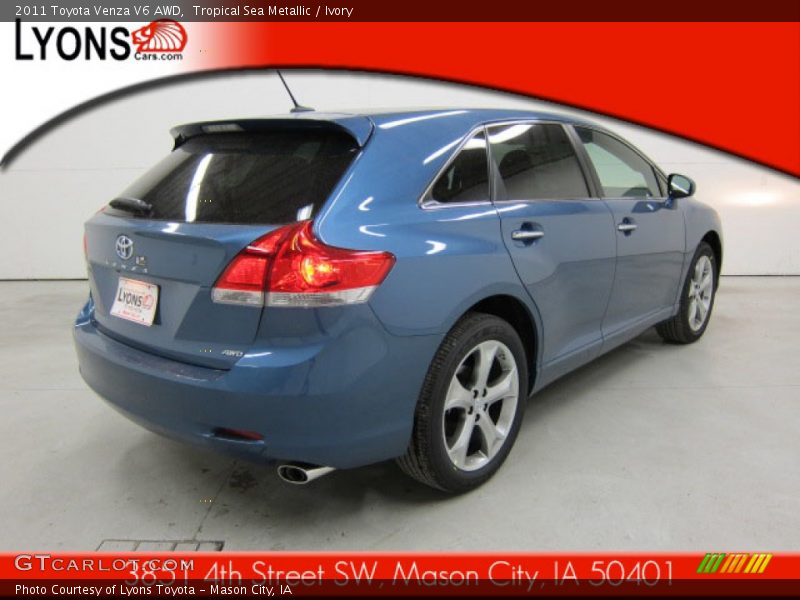 Tropical Sea Metallic / Ivory 2011 Toyota Venza V6 AWD