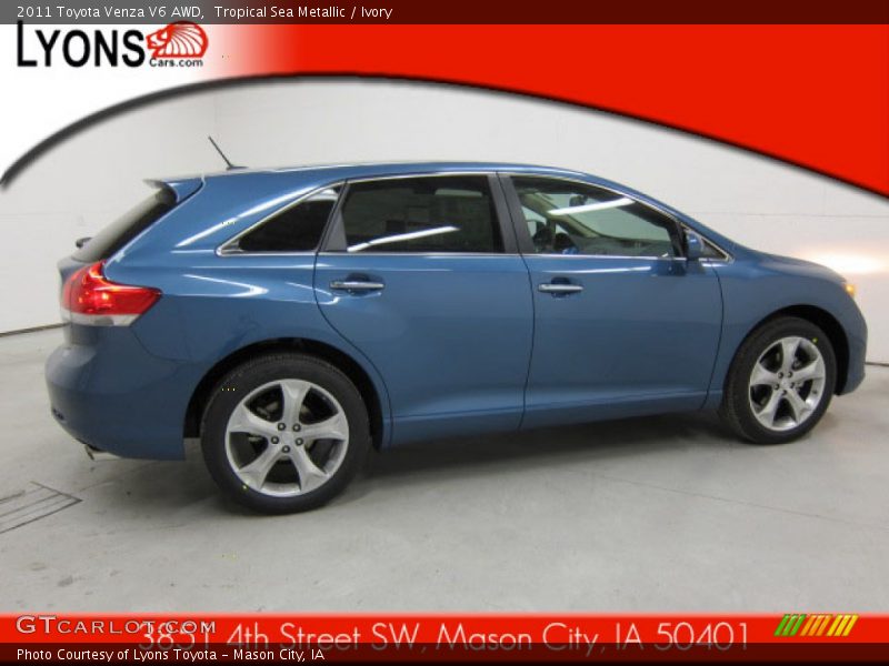 Tropical Sea Metallic / Ivory 2011 Toyota Venza V6 AWD