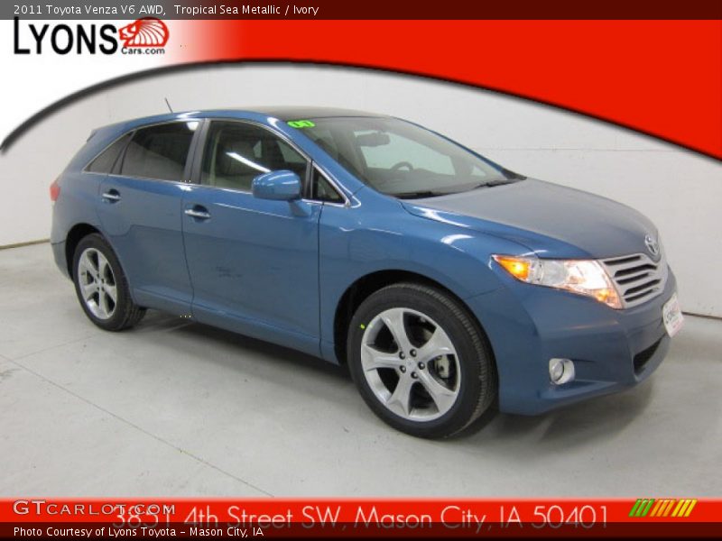 Tropical Sea Metallic / Ivory 2011 Toyota Venza V6 AWD
