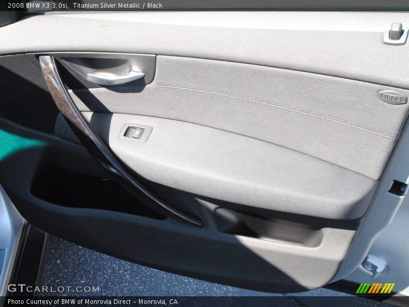 Titanium Silver Metallic / Black 2008 BMW X3 3.0si
