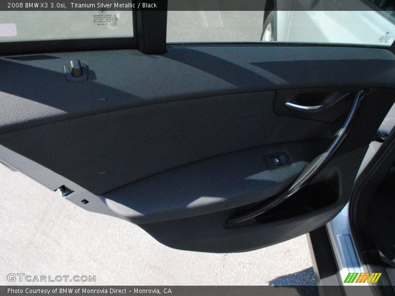 Titanium Silver Metallic / Black 2008 BMW X3 3.0si