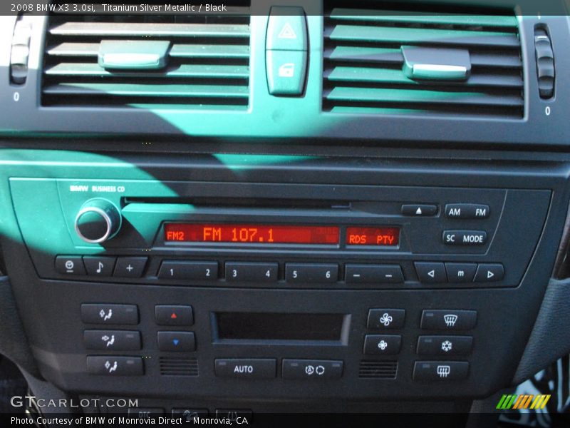 Titanium Silver Metallic / Black 2008 BMW X3 3.0si