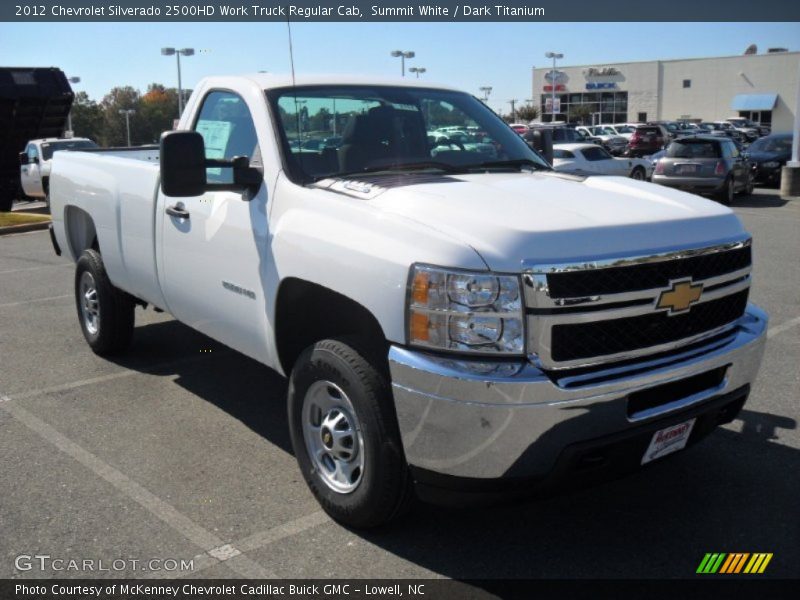 Summit White / Dark Titanium 2012 Chevrolet Silverado 2500HD Work Truck Regular Cab