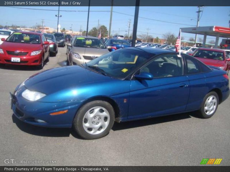 Blue / Gray 2002 Saturn S Series SC2 Coupe