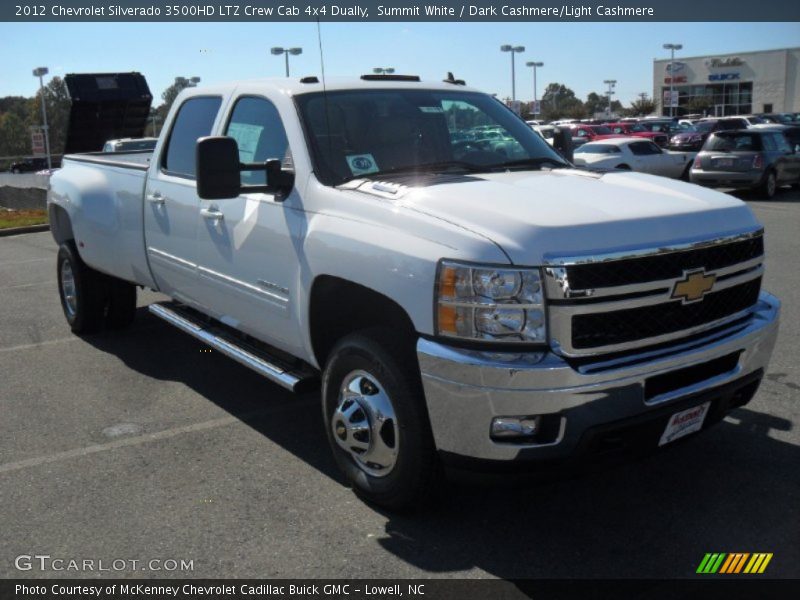 Summit White / Dark Cashmere/Light Cashmere 2012 Chevrolet Silverado 3500HD LTZ Crew Cab 4x4 Dually