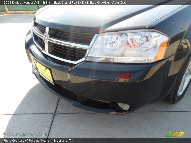 Brilliant Black Crystal Pearl / Dark Slate Gray/Light Slate Gray 2008 Dodge Avenger SXT