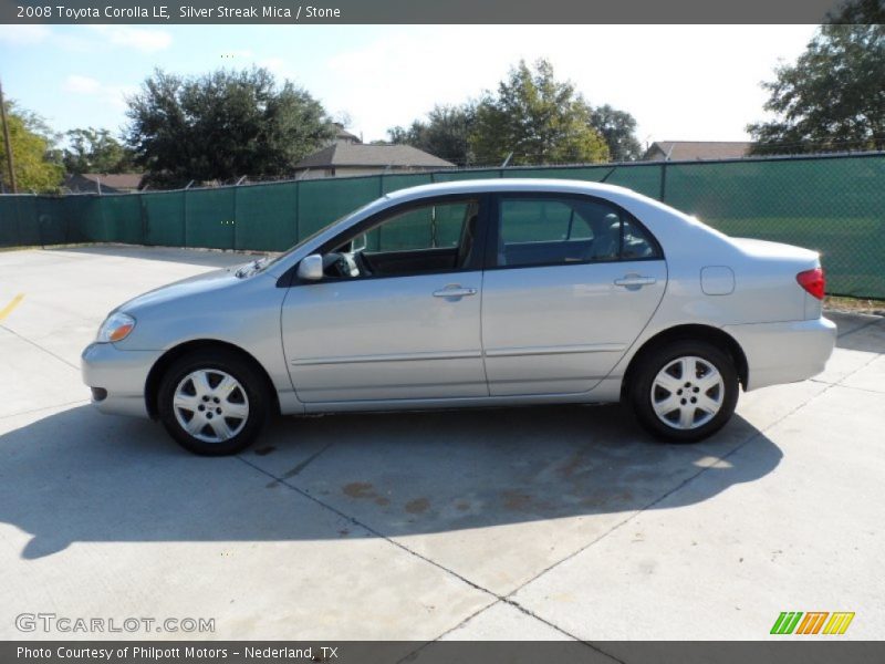 Silver Streak Mica / Stone 2008 Toyota Corolla LE