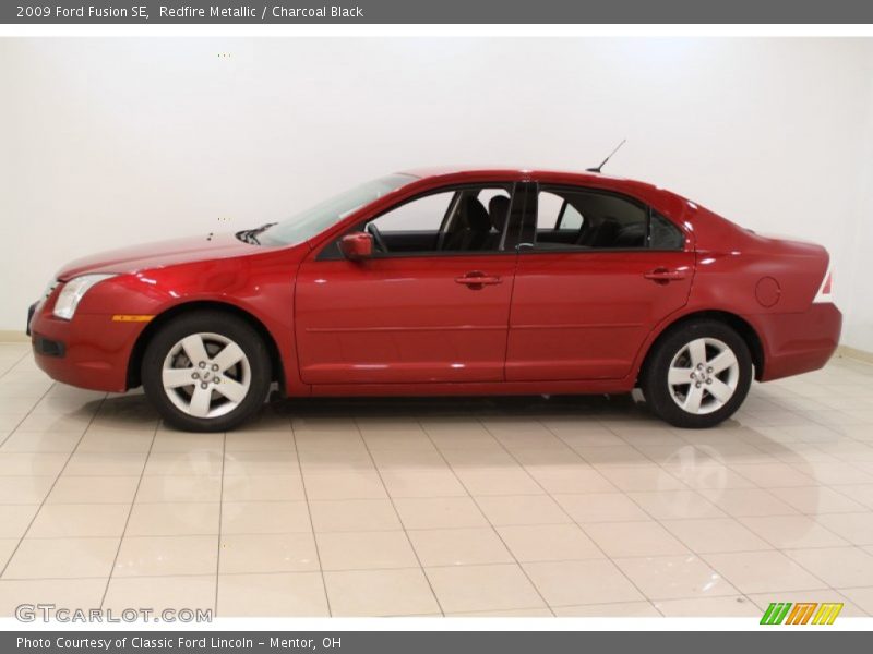 Redfire Metallic / Charcoal Black 2009 Ford Fusion SE