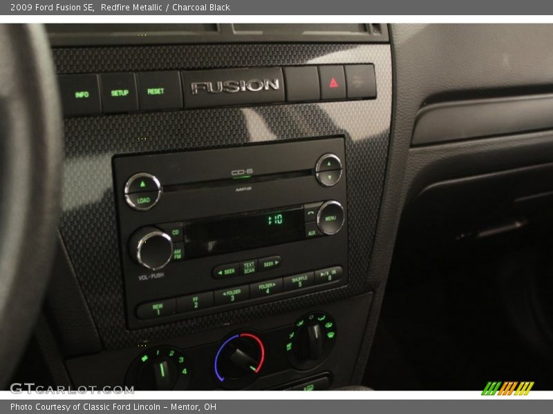 Redfire Metallic / Charcoal Black 2009 Ford Fusion SE