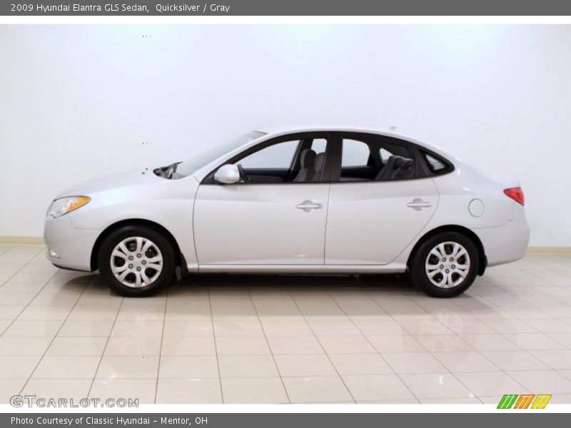 Quicksilver / Gray 2009 Hyundai Elantra GLS Sedan