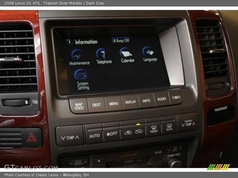 Titanium Silver Metallic / Dark Gray 2008 Lexus GX 470