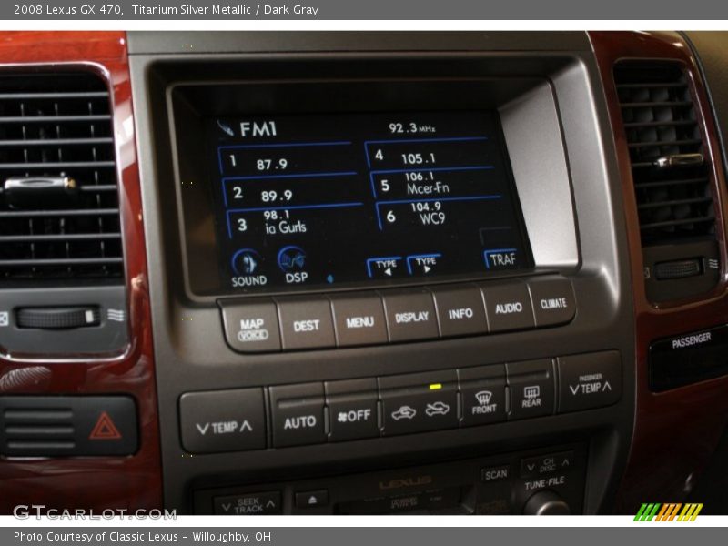 Titanium Silver Metallic / Dark Gray 2008 Lexus GX 470