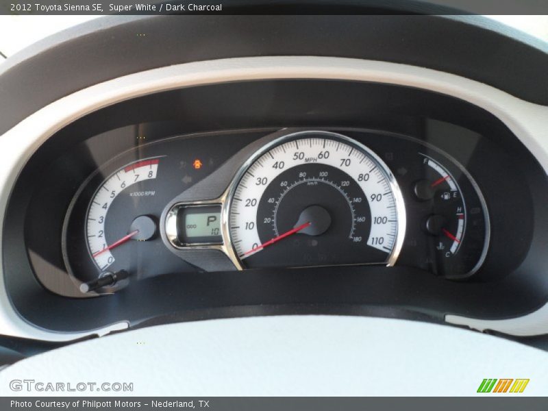  2012 Sienna SE SE Gauges