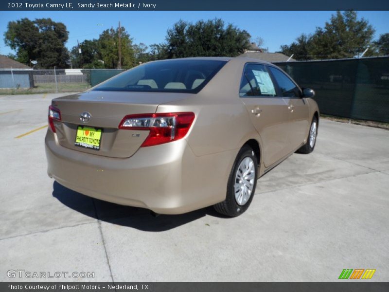 Sandy Beach Metallic / Ivory 2012 Toyota Camry LE