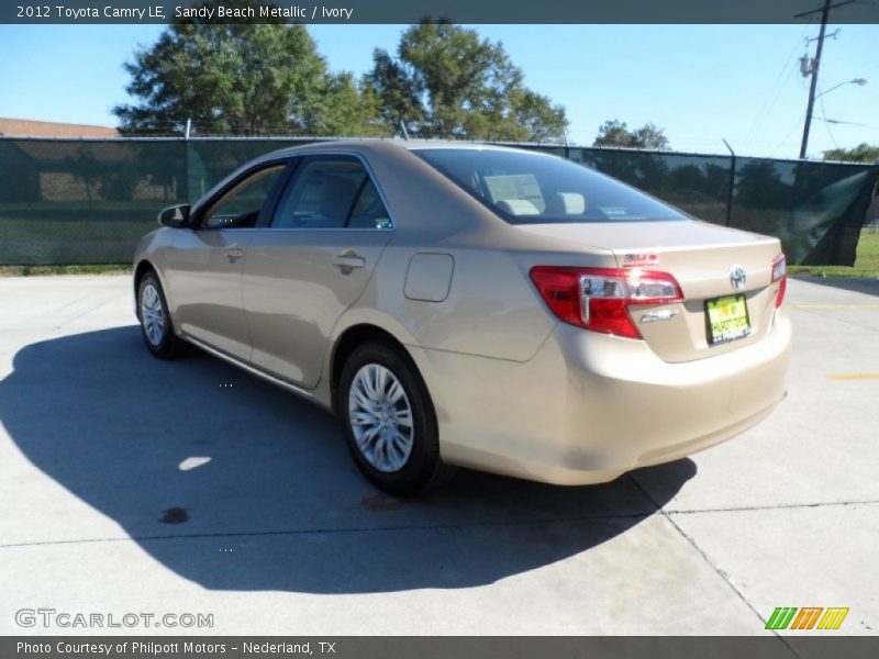 Sandy Beach Metallic / Ivory 2012 Toyota Camry LE