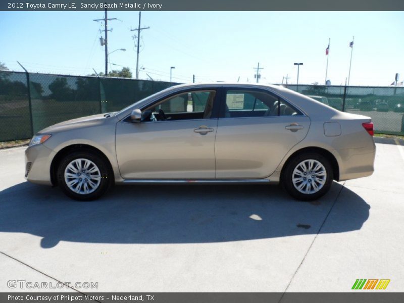 Sandy Beach Metallic / Ivory 2012 Toyota Camry LE