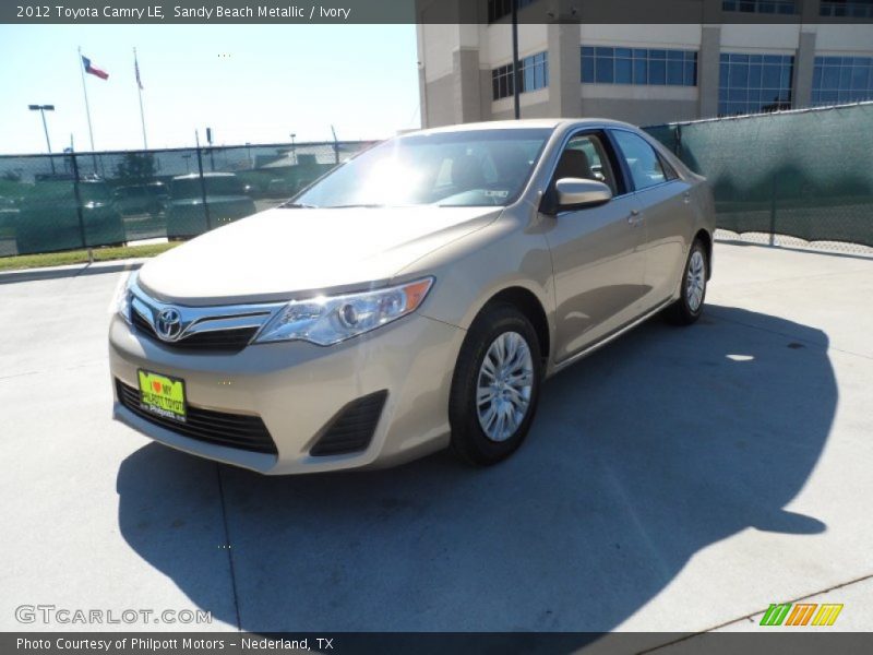 Sandy Beach Metallic / Ivory 2012 Toyota Camry LE