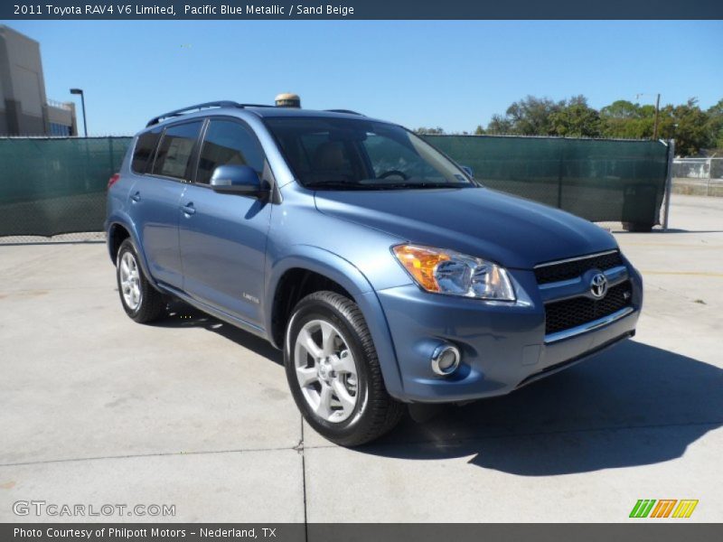 Pacific Blue Metallic / Sand Beige 2011 Toyota RAV4 V6 Limited