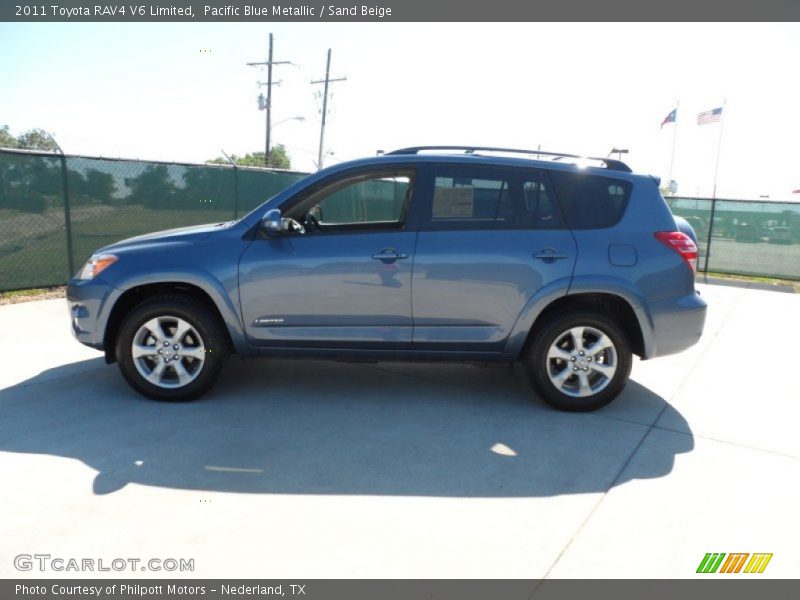 Pacific Blue Metallic / Sand Beige 2011 Toyota RAV4 V6 Limited