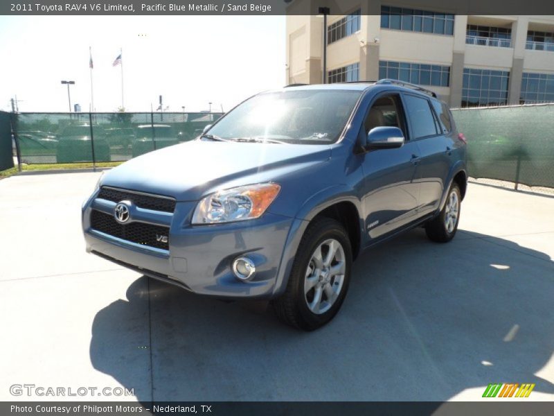 Pacific Blue Metallic / Sand Beige 2011 Toyota RAV4 V6 Limited