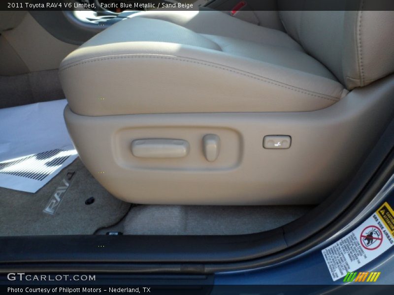 Pacific Blue Metallic / Sand Beige 2011 Toyota RAV4 V6 Limited