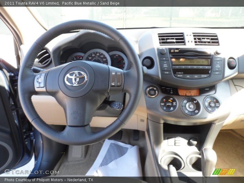 Pacific Blue Metallic / Sand Beige 2011 Toyota RAV4 V6 Limited