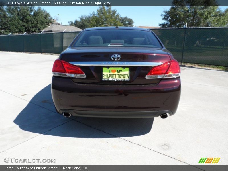 Sizzling Crimson Mica / Light Gray 2011 Toyota Avalon Limited