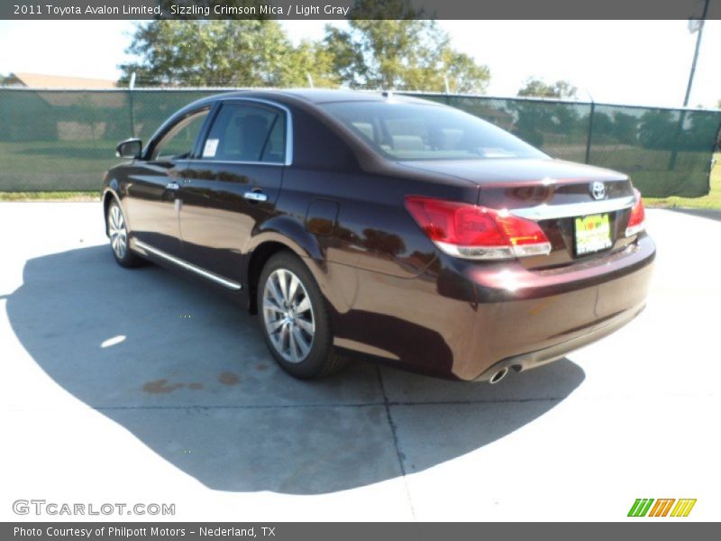 Sizzling Crimson Mica / Light Gray 2011 Toyota Avalon Limited