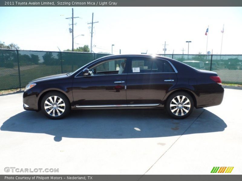Sizzling Crimson Mica / Light Gray 2011 Toyota Avalon Limited