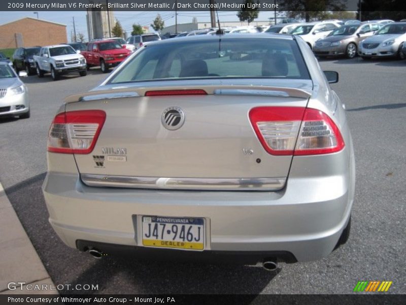 Brilliant Silver Metallic / Dark Charcoal/Medium Light Stone 2009 Mercury Milan V6 Premier