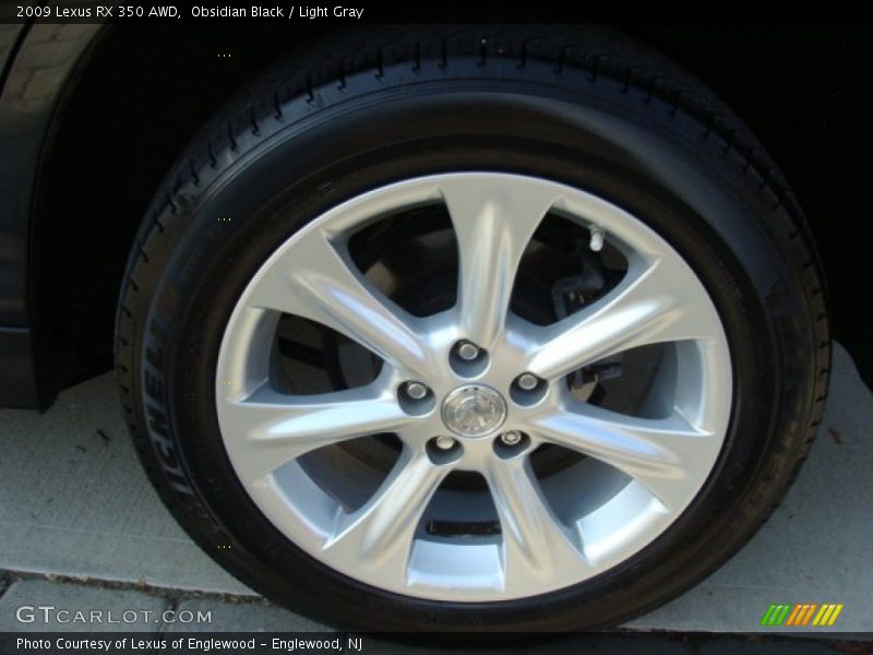 Obsidian Black / Light Gray 2009 Lexus RX 350 AWD