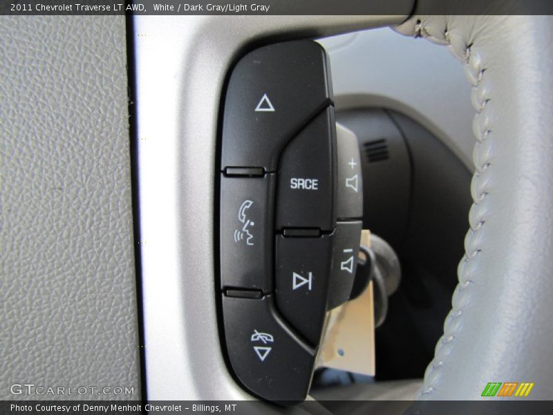 White / Dark Gray/Light Gray 2011 Chevrolet Traverse LT AWD