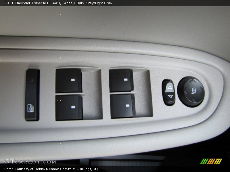 White / Dark Gray/Light Gray 2011 Chevrolet Traverse LT AWD